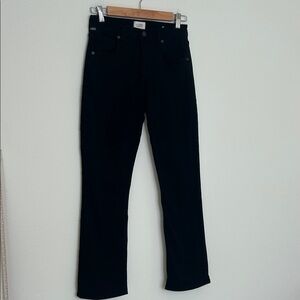Citizens of Humanity Isola Straight Crop Black Stretch Denim Jeans | Size 25